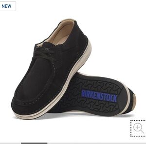 Birkenstock Pasadena Black Suede Leather Lace Up Shoes Size 41